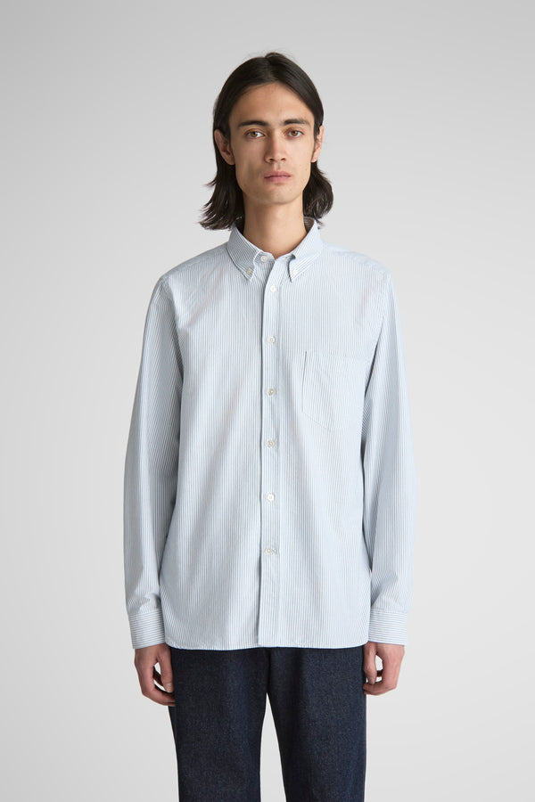 Initial Navy Pinstripe