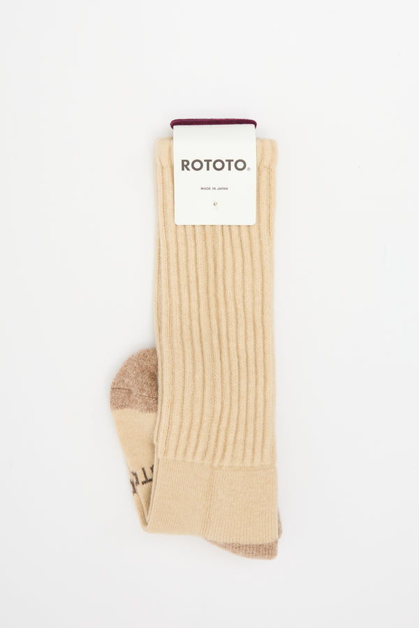 Merino Lambs Wool High Socks Ivory