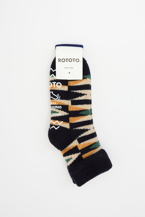 Merino Lambs Wool Room Socks Navy